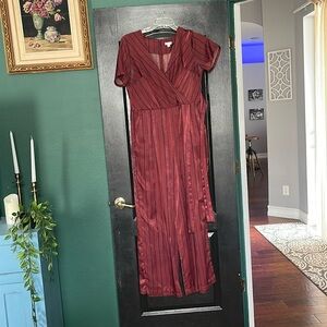 Satin pants romper